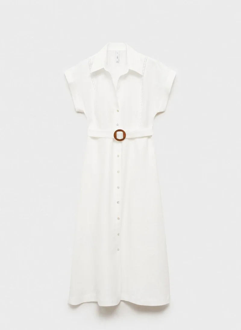 Mango  white buttoned dress for Women | Best Price UAE